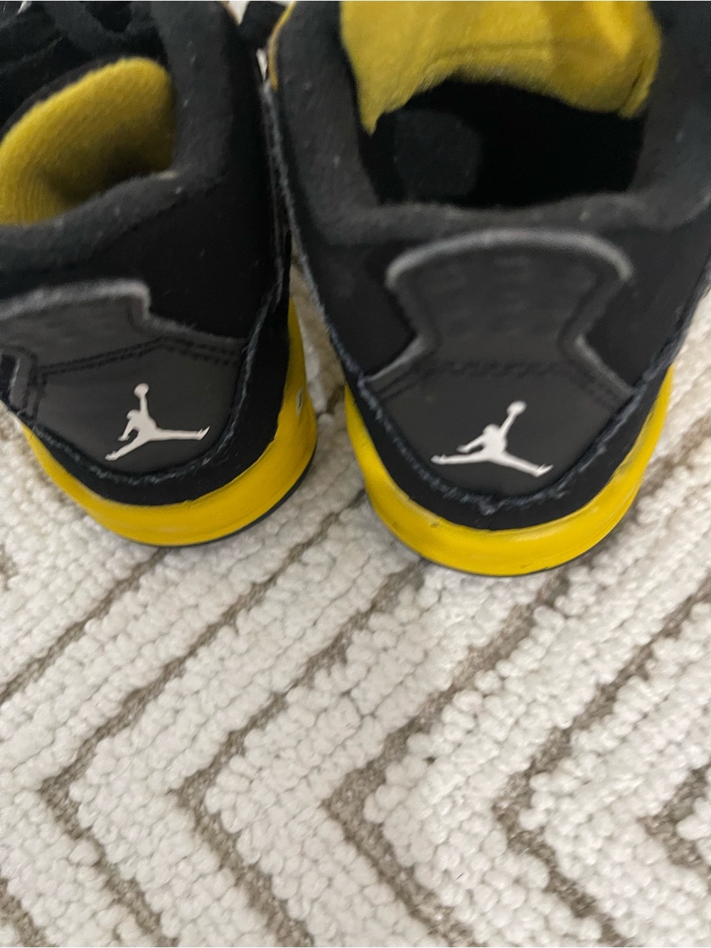 Jordan  child  Black and Yellow High-Top Sneakers